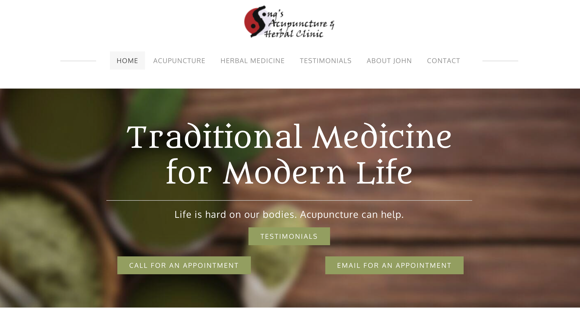 Song's Acupuncture & Herbal Clinic Website | Purple Horizons